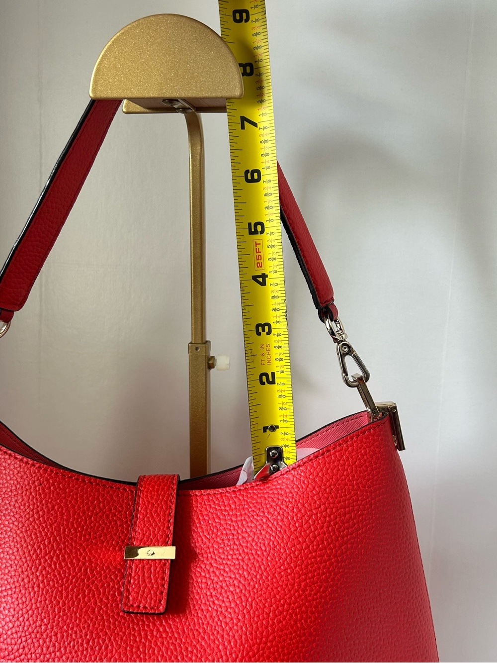 kate spade Red Pebbled Leather Shoulder Hobo - Picture 11 of 15